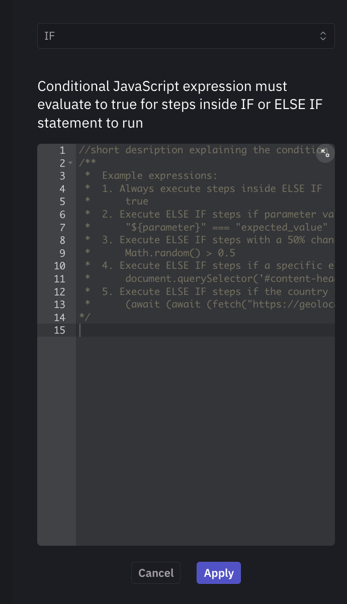 Click to view full size image IF conditional