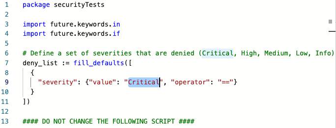 Select policy sample